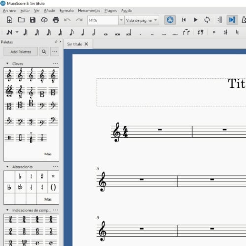 Editor de partituras Musescore